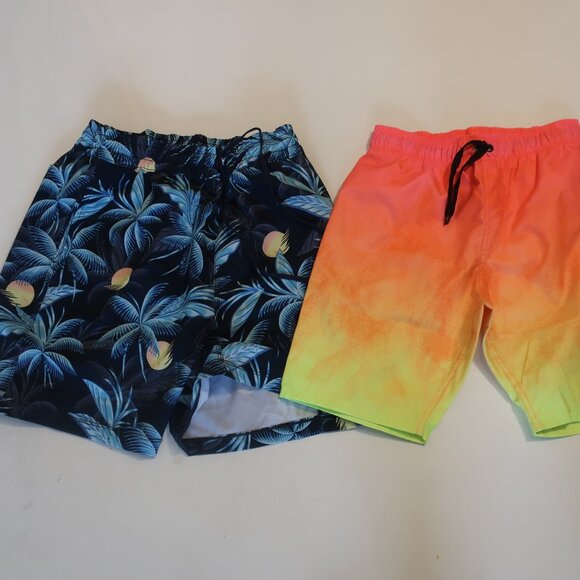 Boys 2PC Lot Hurley Assorted Swim Trunk Shorts Sz S (Neon Colored one is NWT) - Picture 2 of 6